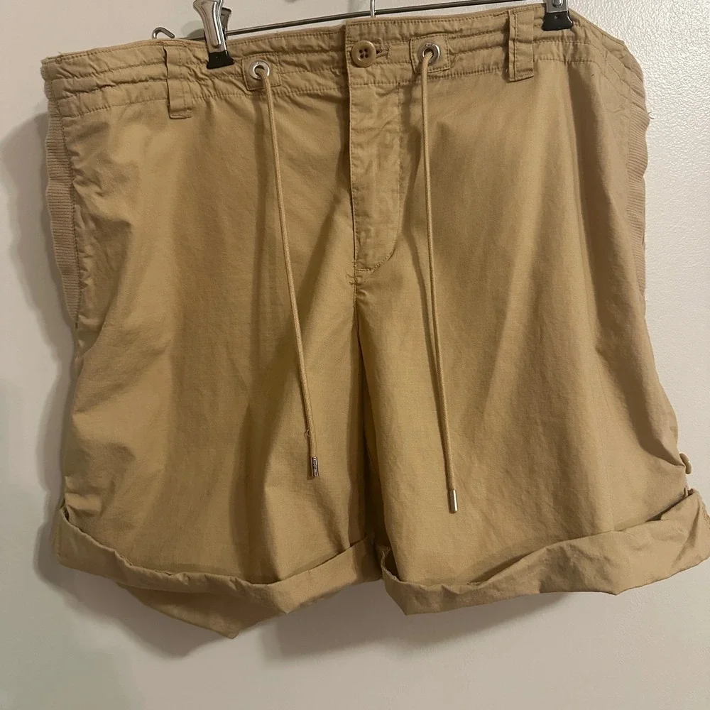 Lauren Active Ralph‎ Lauren Khaki Shorts Cuffed Drawstring Casual Size 12
